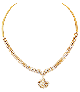 5 stone net type fancy necklace