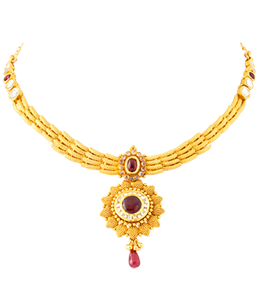 Bengali antique necklace with stones 