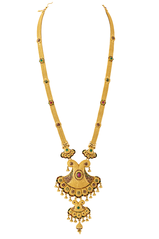 ethinic gold necklace